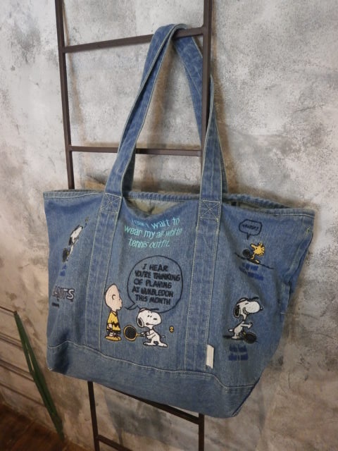 Gadget Goods And More Snoopy Denim Tote Bag Rootote